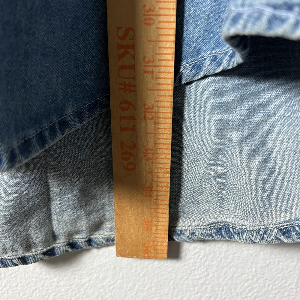 Outfitters Denim Shirt Mens 2XL Western Canadian Made Long Sleeve Vintage - Picture 10 of 10